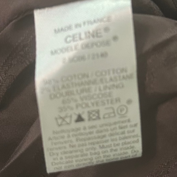 Vintage CELINE Brown Velvet Blazer - Never worn, like new - Size 10 - Picture 11 of 14